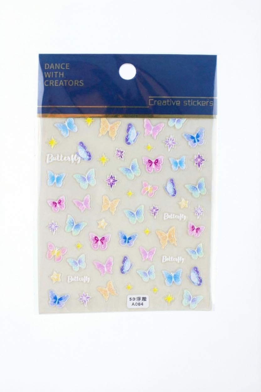 Adhesive Decals - Pretty Nail Art Stickers for Women and Girls with Distinctive Designs and Many Beautiful Shapes for Tips (Model27)