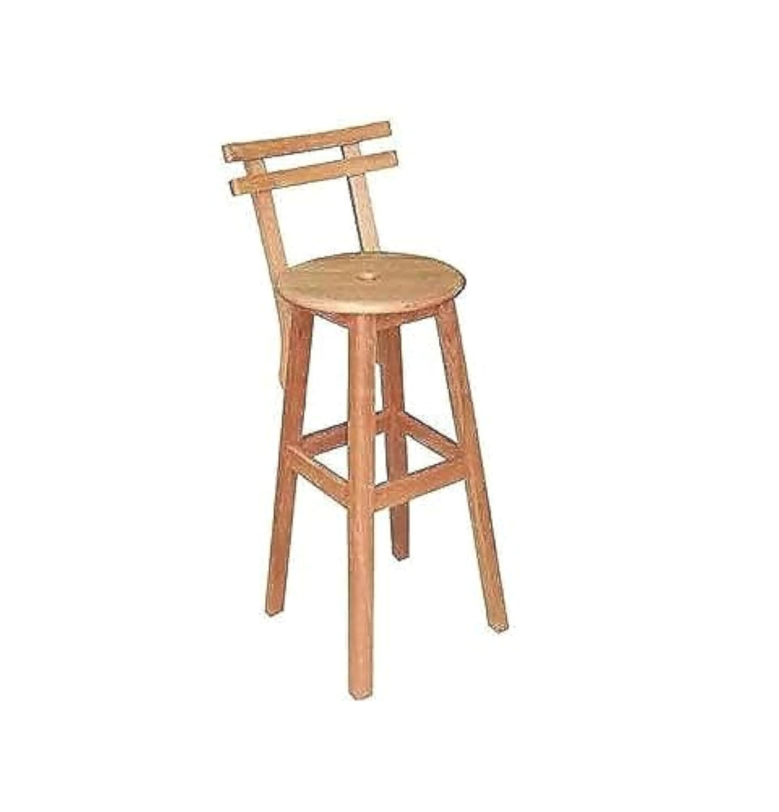 High bar chair 80 cm full beech wood from wood empire, beige