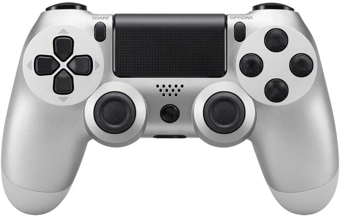 Third Party Generic | Wireless Controller for PS-4 | Compatible Play4 Slim Pro Console | Dual Vibration | 6-Axis Enhanced Joystick Audio Touchpad | Silver