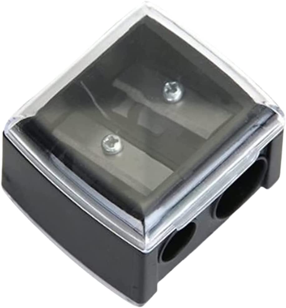 Eyeliner Sharpener Makeup Pencil Sharpener Pencil Sharpeners for Eyebrow Eyeliner Pencil Tool Dual Holes Eye Pencil Sharpener with Cover Portable Cosmetic Sharpener
