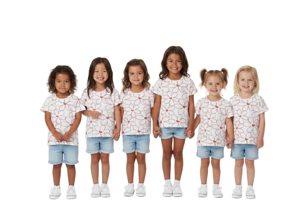 T-shirt Girls Ecru Print Single Jersey (100% Cotton) 923588