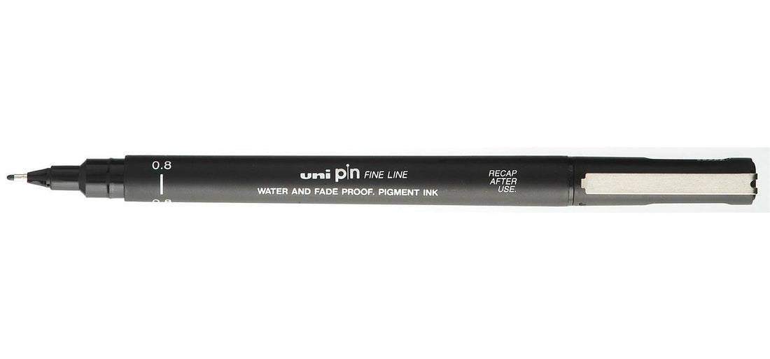 Uniball Pin200 Fineline Drawing Pen (0.8mm - Black)