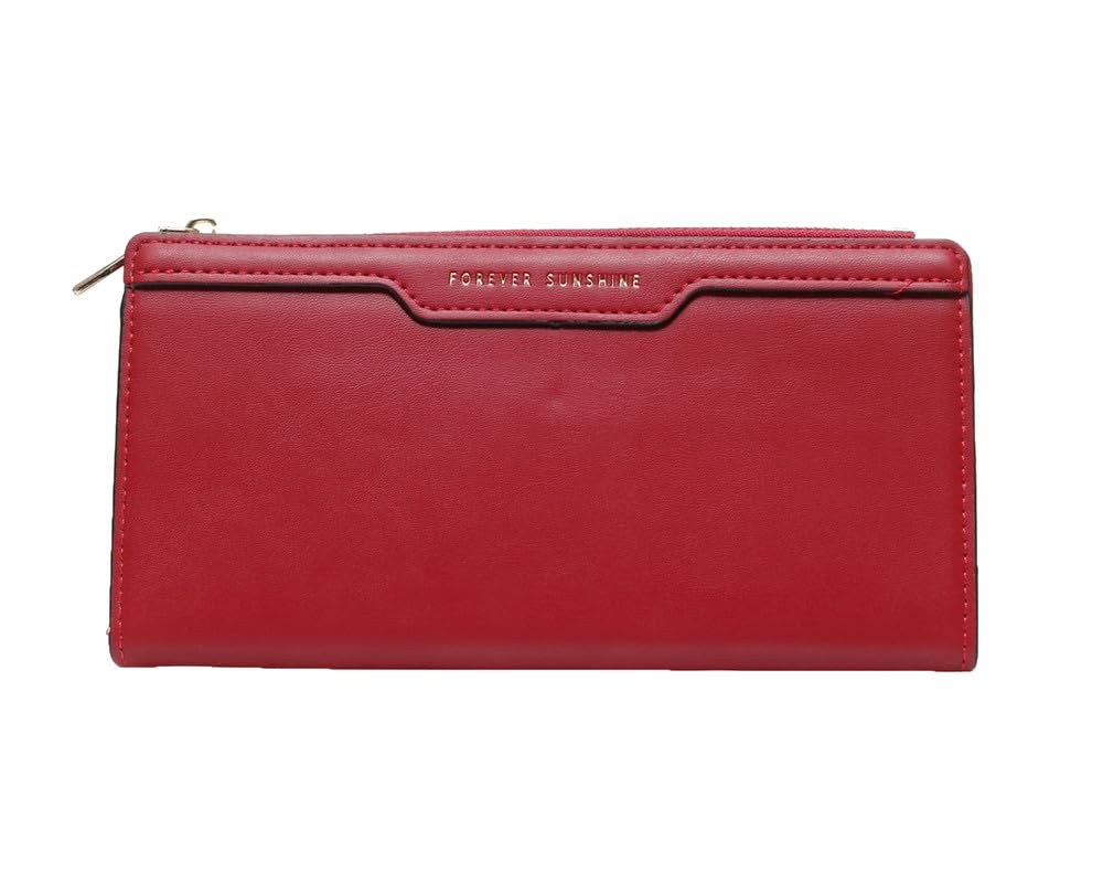 Vola Faux Leather Wallet Size 20x11 For Women - Red