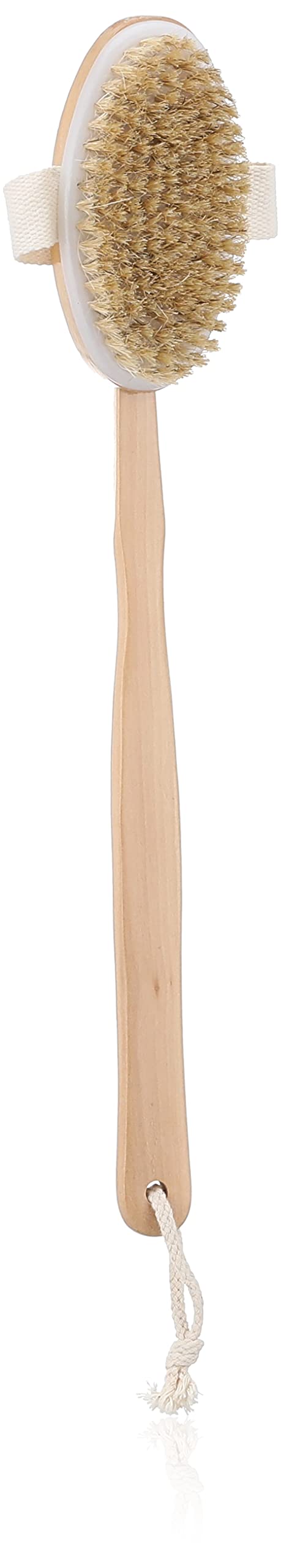 Bath Brush Long Wooden Handle Removable Bristles Exfoliating Dry Skin Back Cleansing Bath Massage Cleansing Brush