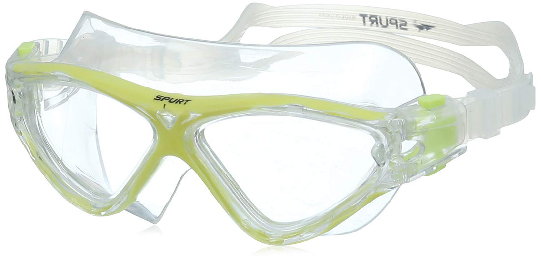 SPURT Swimming Goggles with Transparent Lenses MTP02YAF Yellow and Transparent