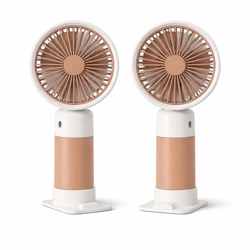 USB Powered Portable Mini Fan with Phone Holder, Small Handheld Cooling Fan, Cute Fruit Design Desk Fan for Summer Travel Office Car Use