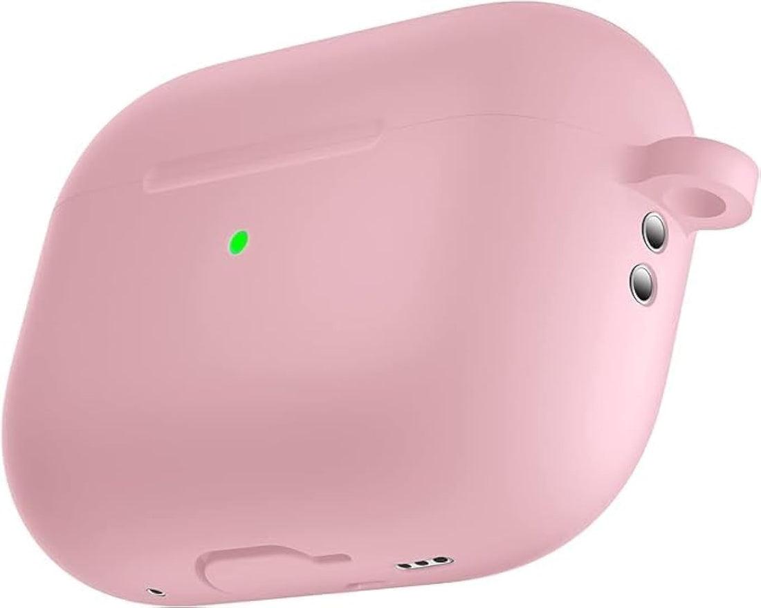 Next store Compatible with AirPods Pro 2 2022 Case, Soft Silicone Full Body Protective Cover with Keychain Front LED Visible (Pink)