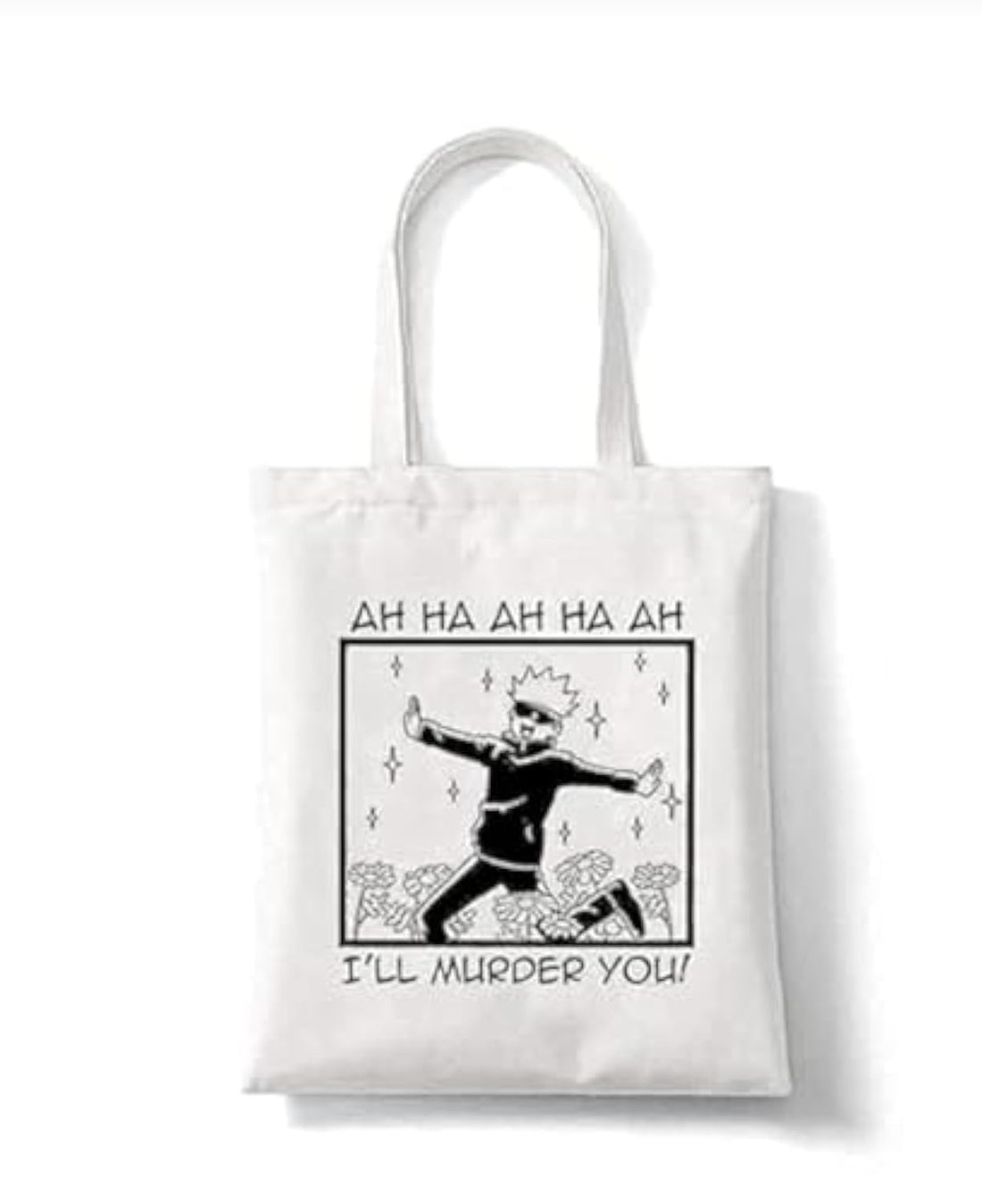 Anime Jujutsu Kaisen Short Sleeve Tote bag Gojo Yuji Gojo I'll Murder You