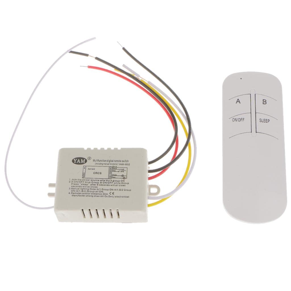 CALANDIS™ 2 Way Wireless Smart Lamp Light RF Remote Control Switch Receiver+ Emitter 220V | Lighting Parts & Accessories | Lamps, Lighting & Ceiling Fans