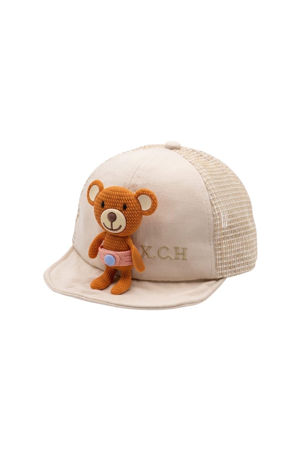 Toy Silicone 3DUnisex Summer and Sun Cotton Baby Cap Hat قبعة أطفال قطنية للجنسين مناسبة للصيف والشمس باسكوتش للمقاس