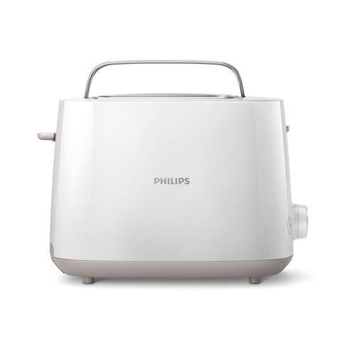 Versuni Philips Toaster Daily Collection - 900W, Plastic, 2 Slots With Bun Warmer, 8 Settings, White - HD2581/01