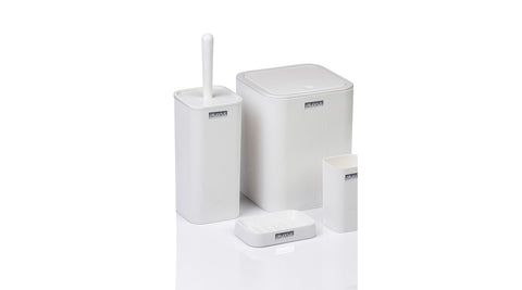 Okyanus 5-Piece Bathroom Set Mina Square White, OKY-420-B-Multicolor