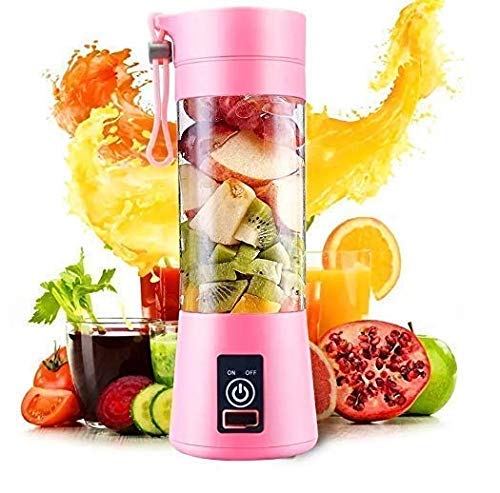 Enterprise Portable Electric USB Juice Maker Juicer Bottle Blender Grinder Mixer,4 Blades Rechargeable Bottle with (Multi color)