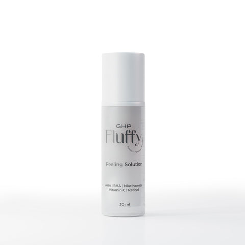 Fluffy Peeling Solution, Multi-Action Exfoliating Face Serum with AHA, BHA, Niacinamide, Retinol, Hyaluronic Acid & Tea Tree Oil, Helps Unclog Pores, Refine Texture & Reduce Blemishes
