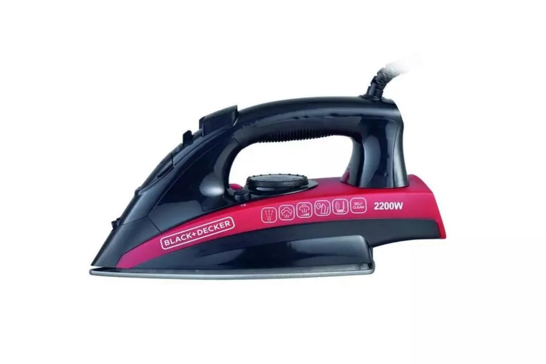 Black & Decker 2200W Steam Iron, Non-Stick Soleplate Multicolor