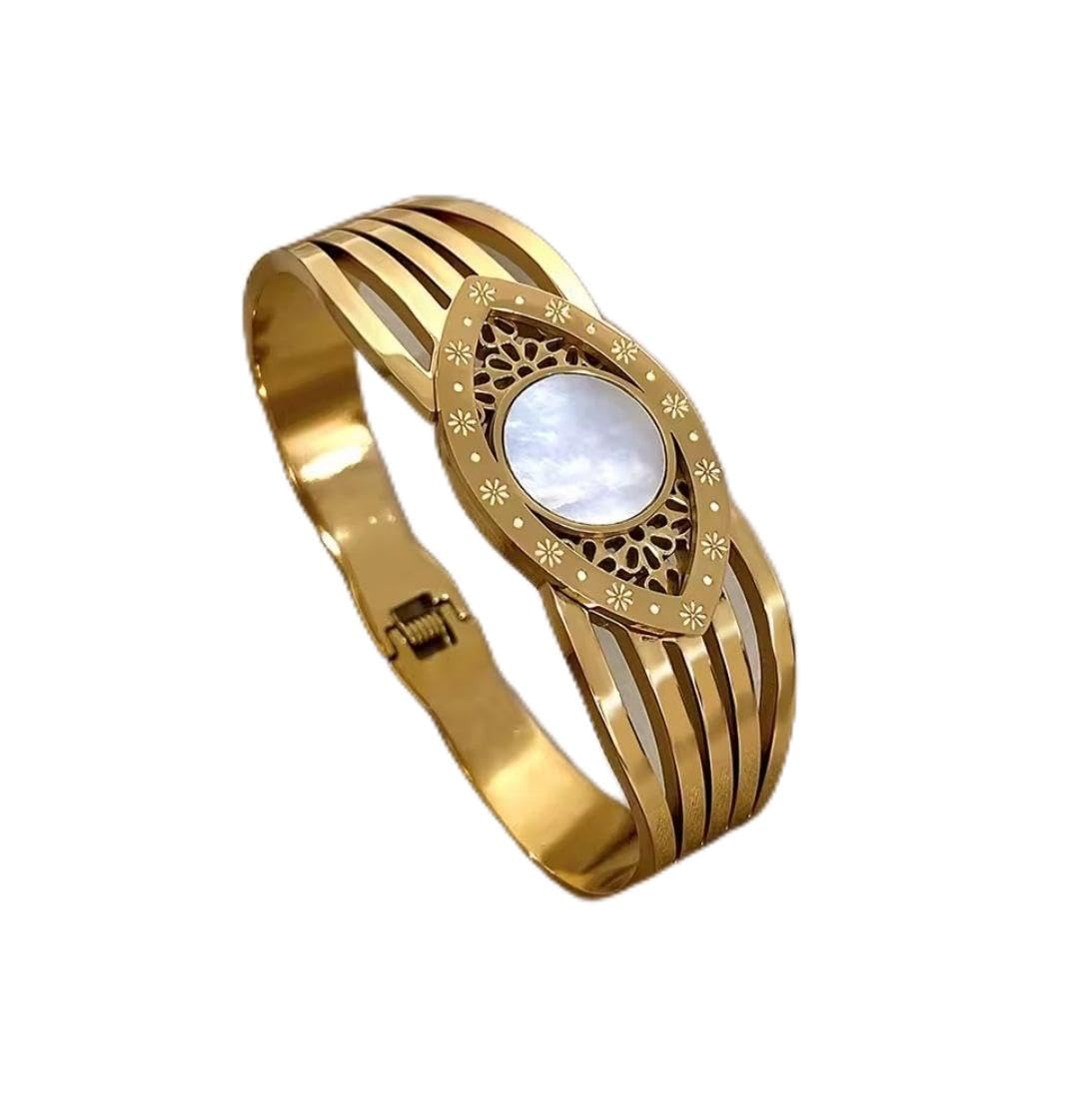 Stainless Steel Metal Bracelet, Stainless Steel Metal Bracelet, Solid Shine, Classic Design with Strong Lock and Elegant Touch for Daily Use