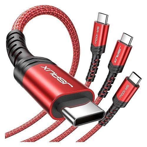 JSAUX CC0020 USB C to USB C Cable 100W/5A [1-Pack 3.3ft], QC 4.0/USB PD Fast Charging Cord Compatible with MacBook Pro/Air M2, iPad Pro 12.9/iPad Air/Mini 6 Samsung Galaxy S23 S22 S21 (1-M)