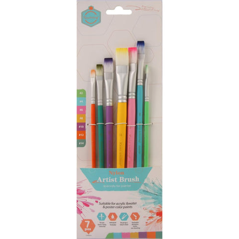 Keep Smiling MH8-966880F Flat Color Brush Set 7 Pieces