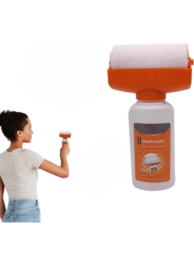 Repair Roller Paint â€“ Portable Household Touch-Up Tool with Rolling Brush, Water-Based White Latex, Easy DIY Renovation, Odorless