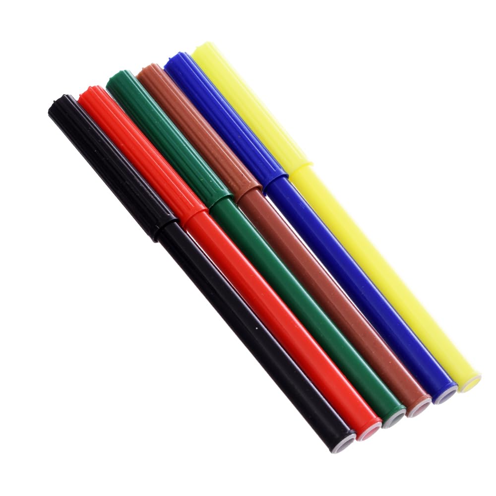 Elmaayergy Y-34/YL18036-6 Set Of 6 Pieces Of Water Colour Marker Pen With Durable Material, Suitable For School And Home