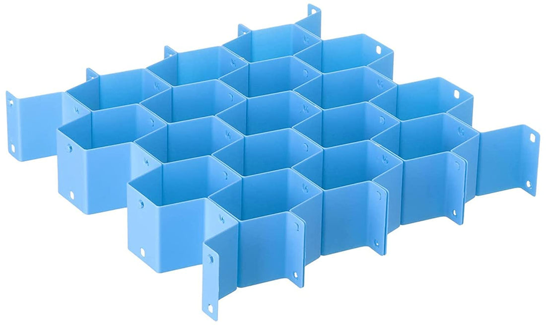 Elyassin Plastic Beehive Shape Drawer Organizer (Blue)