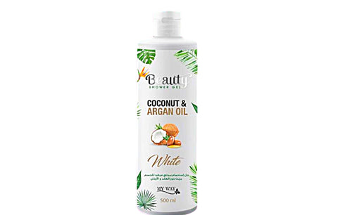 Beauty Shower Gel Moisturizing Coconut & Argan Oil 550ml (White)