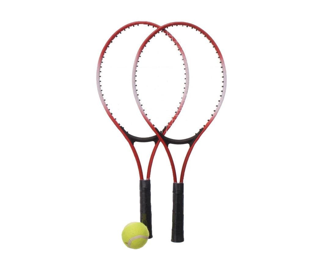 Generic Tennis Racket Set Size 19 With Tennis Balls For Better Experience, Endless Hours Of Entertainment - Multi Color