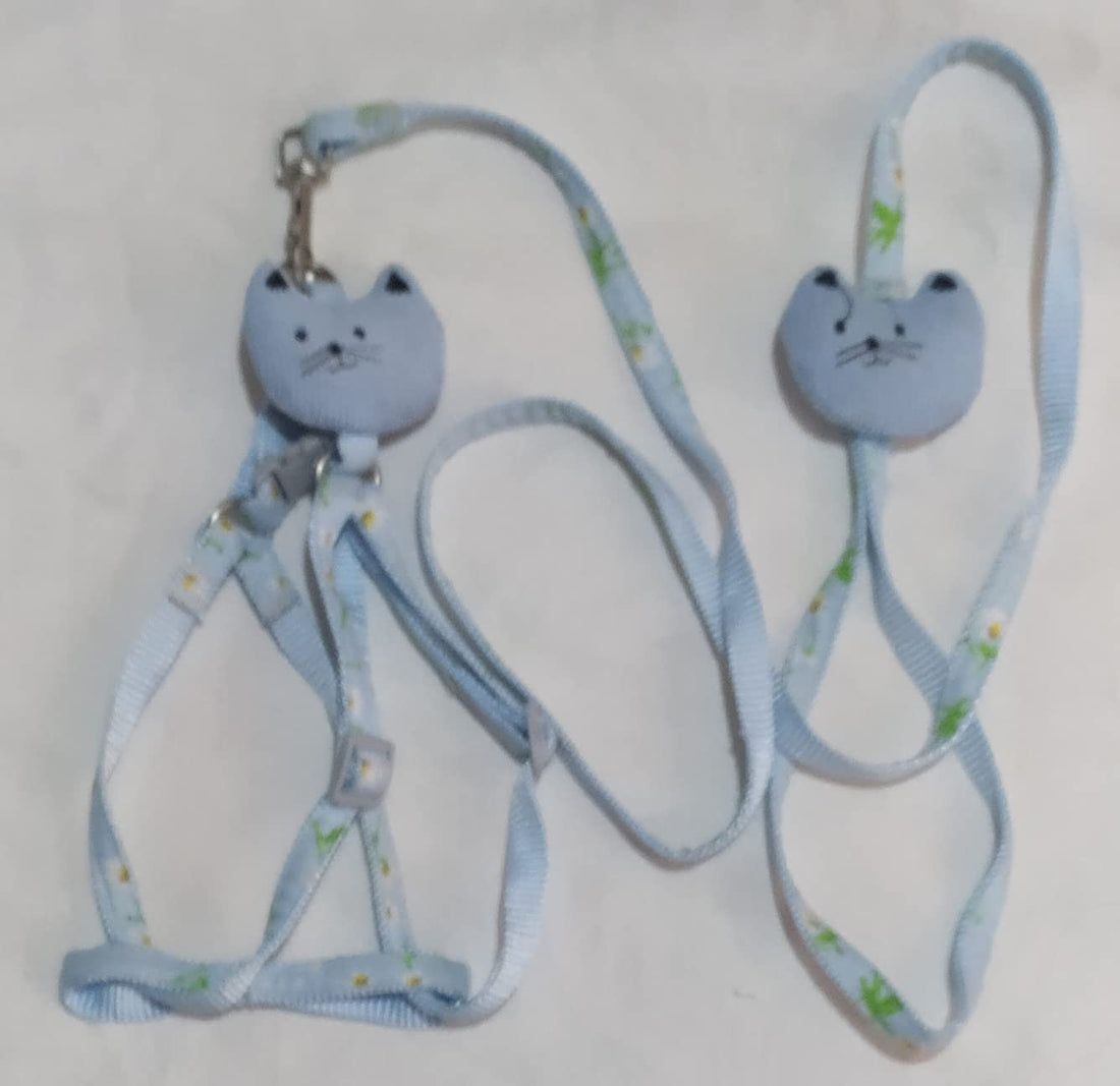dog harness pet leash with plush toy cat small 1 cm width