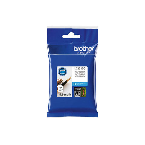 Brother Genuine LC3717C High Yield Cyan Printer Ink Cartridge