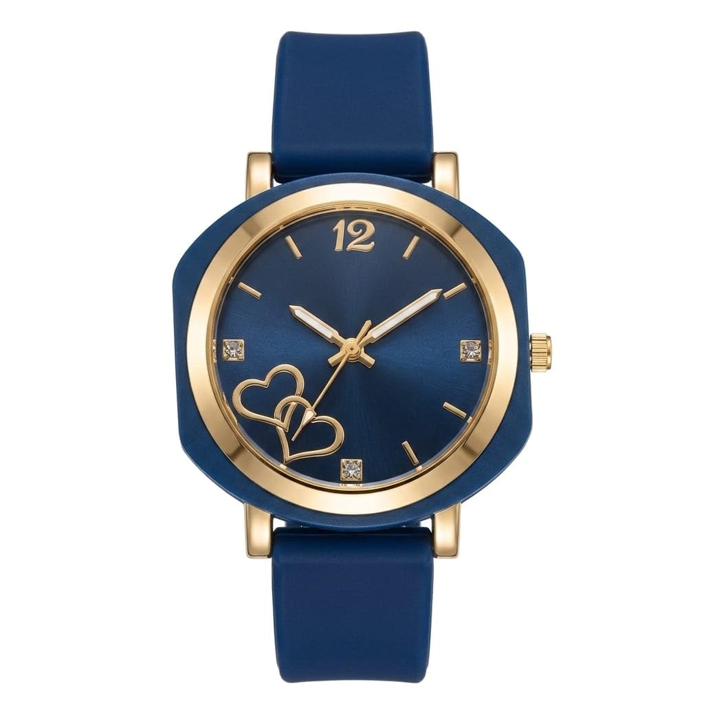 Luxury Women's Wrist Watch Comfortable Silicone Rubber Band - Fashion Design Suitable for Gifts and Occasions - Available in Many Colors and Shapes
