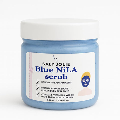Saly Jolie Luxurious Blue Nila face and body scrub, 200ml
