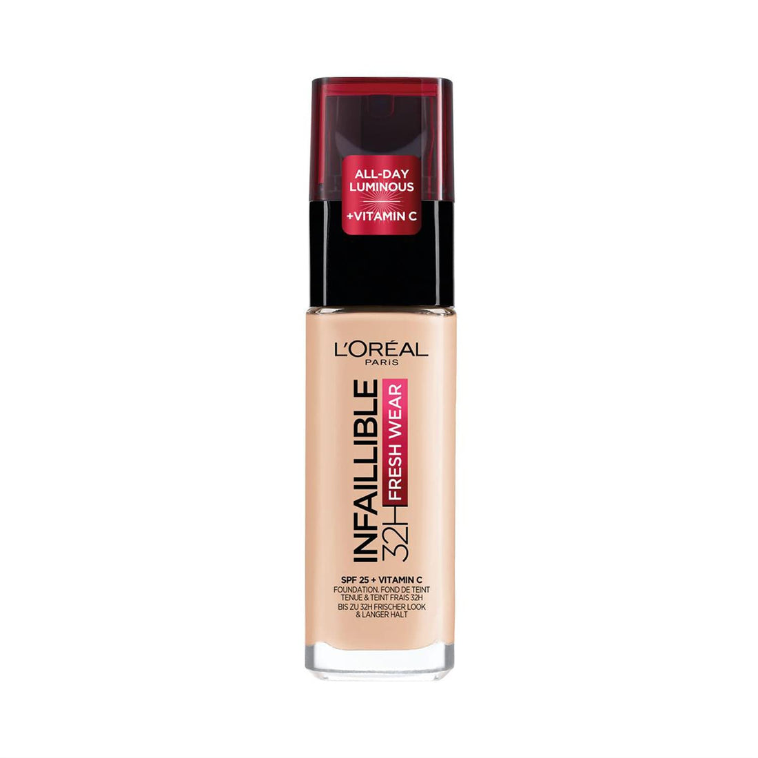 L’Oréal Paris Infallible 24hr Freshwear Liquid Foundation 20 Ivory, Hydrating, Weightless Feel, Transfer-Proof and Waterproof, Full Coverage Base, Available in 26 Shades, SPF 25