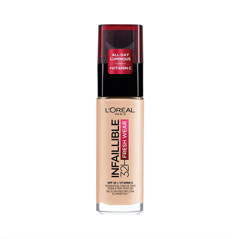 L’Oréal Paris Infallible 24hr Freshwear Liquid Foundation 20 Ivory, Hydrating, Weightless Feel, Transfer-Proof and Waterproof, Full Coverage Base, Available in 26 Shades, SPF 25