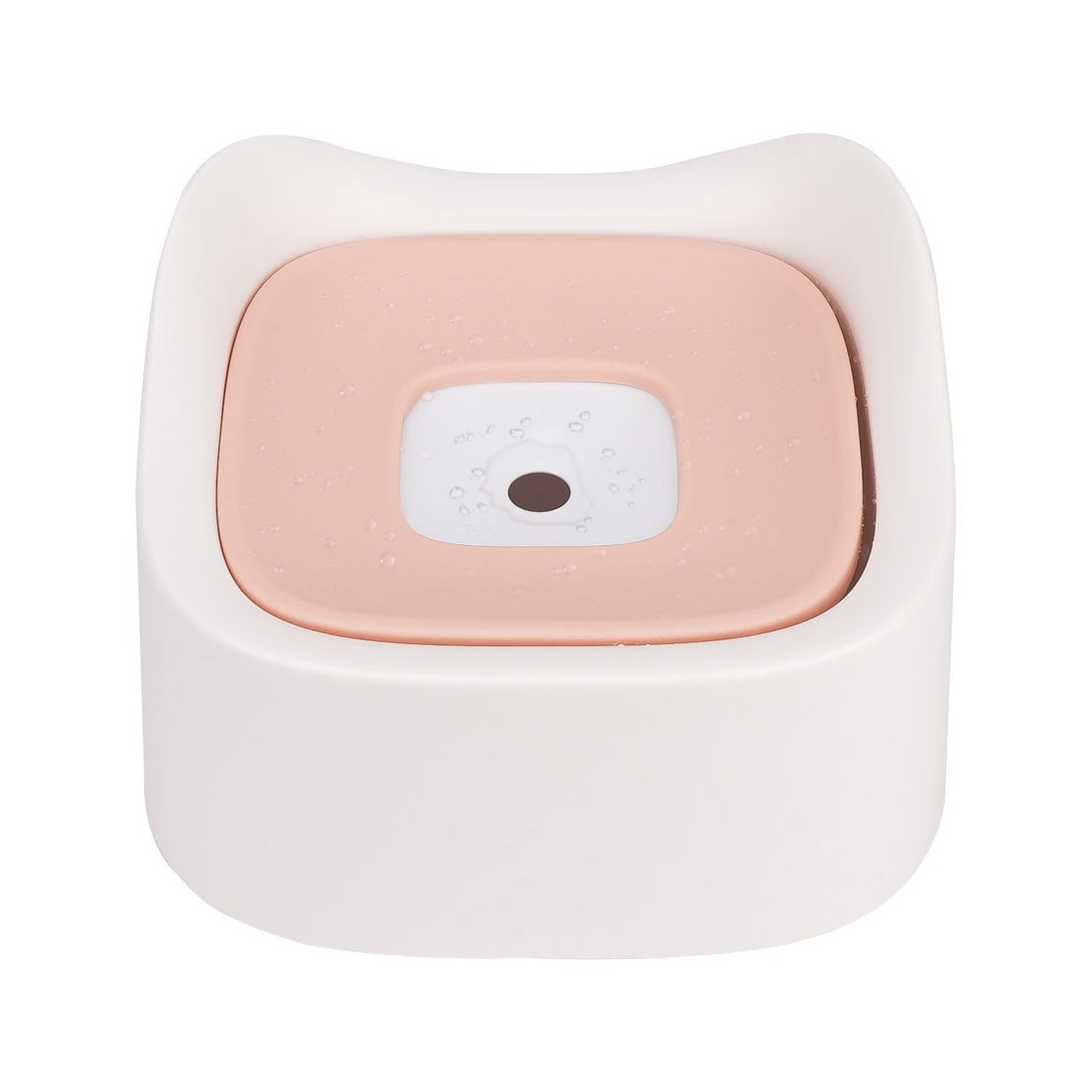 ThinkPet Pet Water Bowl with Floating Disk Spill Proof, Dog Water Bowl, Vehicle Carried Travel Water Bowl, Slow Water Feeder, Anti-Overflow Pet Fountain-Quadrilateral shape-Pink-1400ml