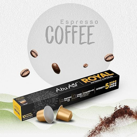 Royal Espresso Capsules 10 Cap,Blend Arabica and Robusta, Premium Quality, Energy Booster