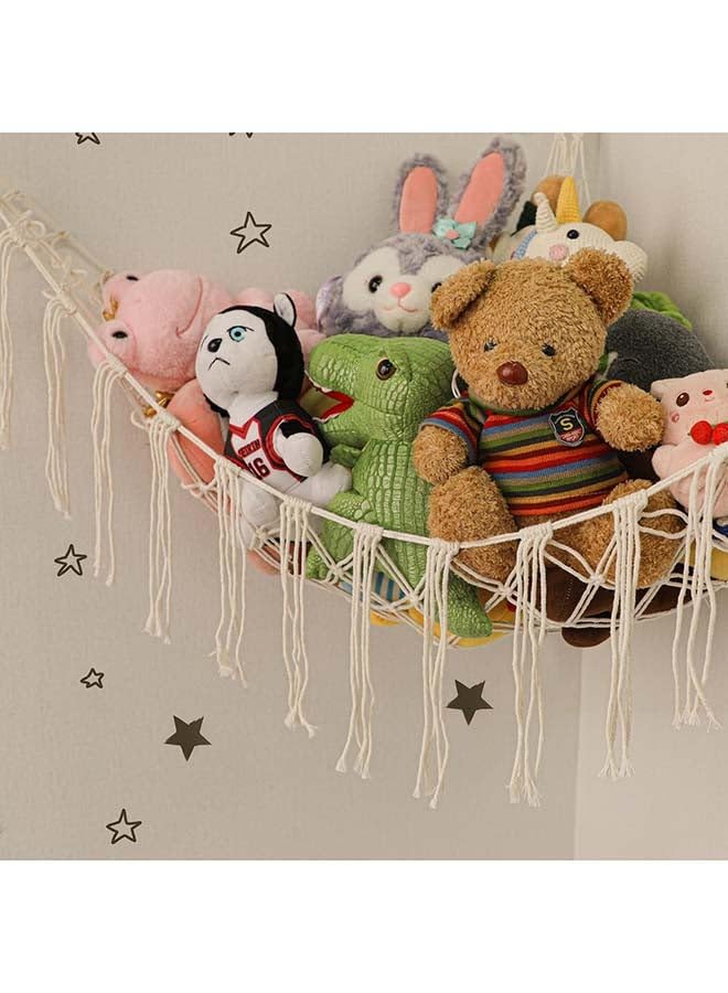 Antikiano Mesh Hammock Plush Toy Organizer for Bedroom,