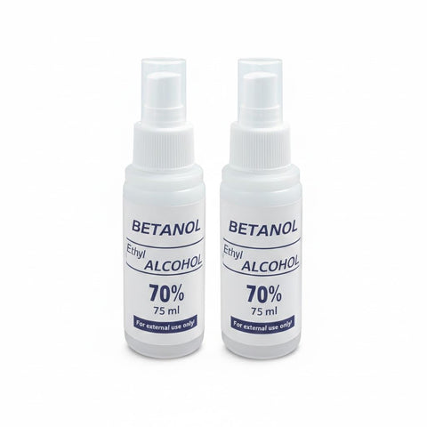 Ethyle alcohol 70% spray Transparent & Durable | Quick Drying 75ml (2pcs)