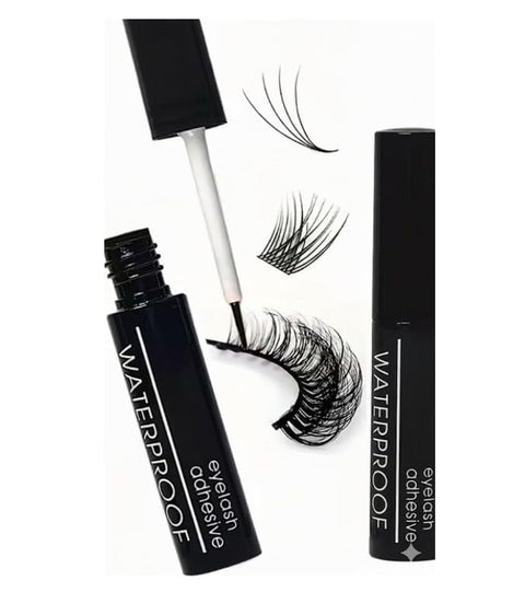 Individual Lash Glue, black Eyelash Clusters Bond Latex Free Waterproof Eyelash Glue Lash Adhesive Express Drying Strong Bonding Long Lasting No Irritaiton for DIY Lash Extensions, 5ML NET-black