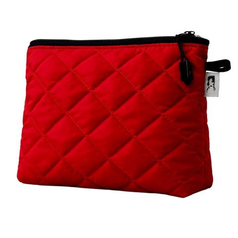 BAM Collection Makeup Bag Ladies Multipurpose Bag for Small Items Such as Makeup, Cosmetics, Pens Perfect Sizes 21cm Length and 17.5cm-3019.(red)