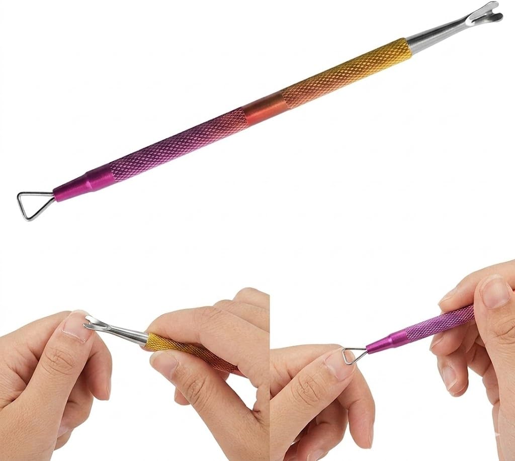 Cuticle Pusher, Nail Tool, Set of 1, Double-sided Cuticle Treatment, Cuticle Care, Cuticle Removal,- Stainless Steel, Durable, Rust Resistant, Anti-Slip, Waterproof, Easy to