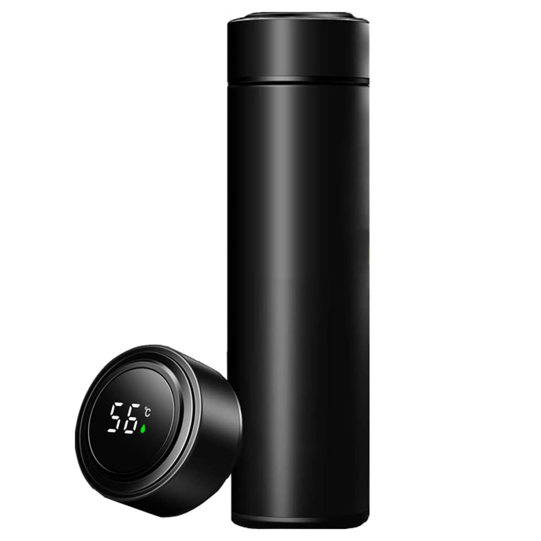 Smart Water Bottle, Necomi 500ml LED Temperature Display Thermos Cup, Stainless Steel Vacuum Travel Mug for 24 Hours, Hot and Cold Tea Coffee Vacuum Thermoses Cup for School, Home, Office