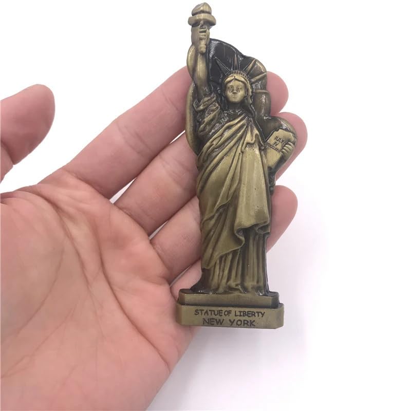 MySouqEg | 1 Pcs - Home Decor Retro Building Fridge Stickers 3D Metal Fridge Magnet Whiteboard Souvenir Decorative Gift for Refrigerator Decore (New York Liberty)