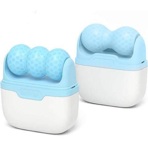 Ice Roller - Face Roller, Made To Improve Skin Tone, V Shabe For Face & W Shabe For Body, For Puffiness, Skin Care, Cold Therapy Massager For Face & Body, Soothing Beauty Tool (Baby Blue)