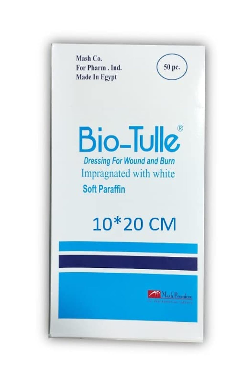 BIO - TULLE Dressing For Wound and Burn - Vaseline Bio Tulle Gauze 50 Piece Mash Premiere (10 * 20)