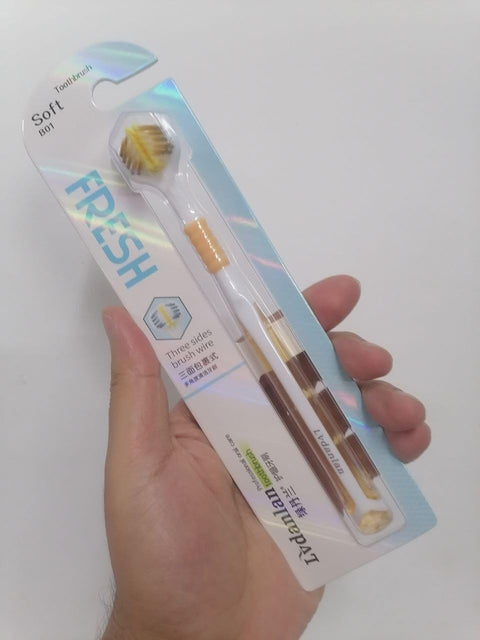 "Trend Trio Toothbrush: a new and unique experience to take care of your oral health!" - Generic