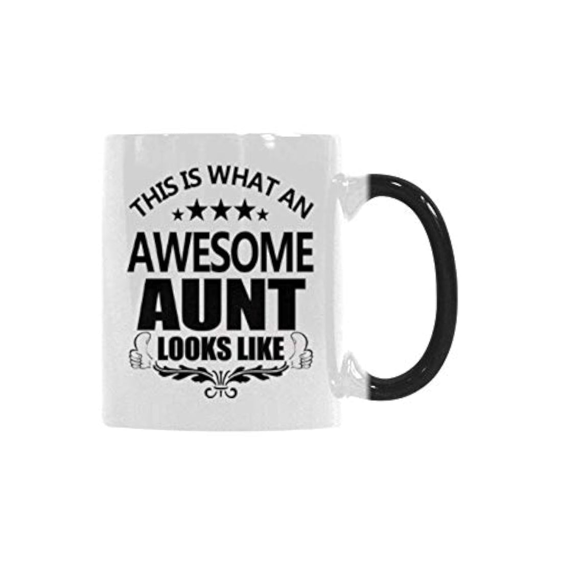 Funny Morphing Mug This Is What An Awesome Aunt Looks Like Morphing Mug Heat Reveal Color Ceramic Coffee Mug, Funny Coffee Mug Tea Cup 11 Oz