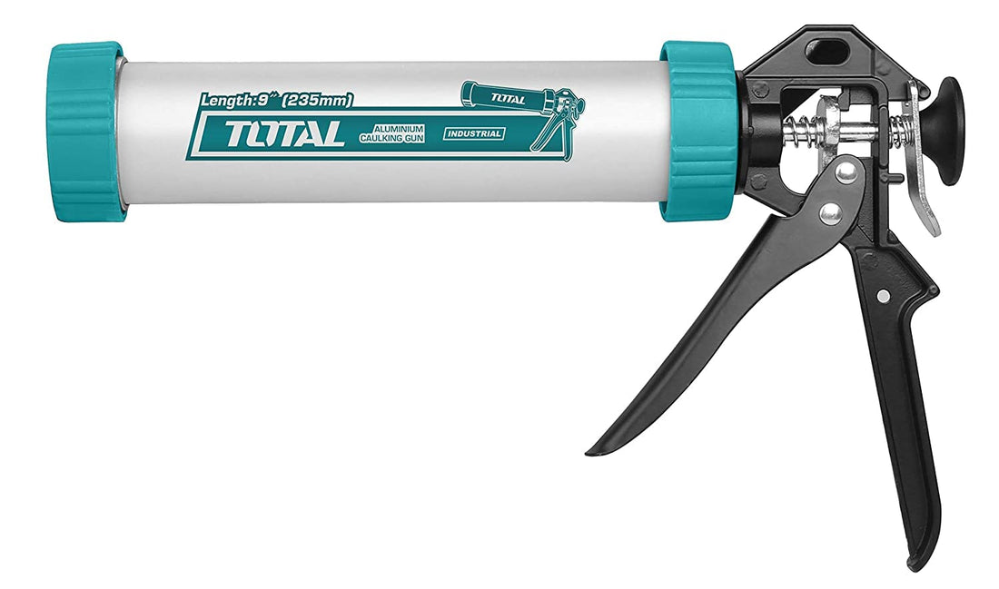 TOTAL THT20112 Strong Aluminum Handle Caulking Gun (Length: 305mm Diameter: 55mm, 12in)