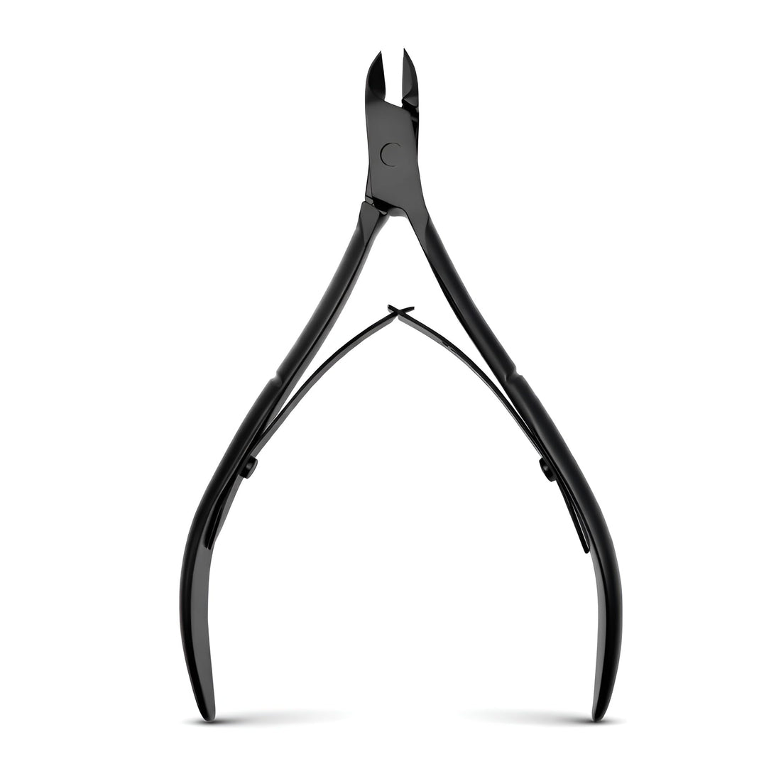 Professional Stainless Steel Cuticle Nippers for Manicure and Pedicure, Precision Cuticle Cutter and Cuticle Remover Tool for Fingernails and Toenails, Comfortable Grip, (Black)