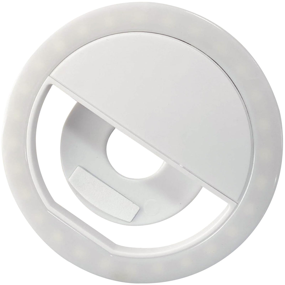 Selfie Ring Light, Portable Phone Clip Fill Light, Rechargeable 3 Modes for iPhone Android YouTube Makeup TikTok Live Stream Video Conference Lighting Photo (White)