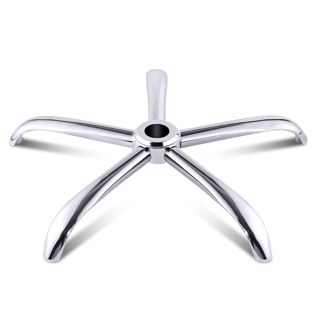 Sytopia office chair base, 28 inch office chair base replacement with reinforced metal legs (2200lbs), chair bottom part for most chairs, universal gas cylinder and caster sockets (silver)